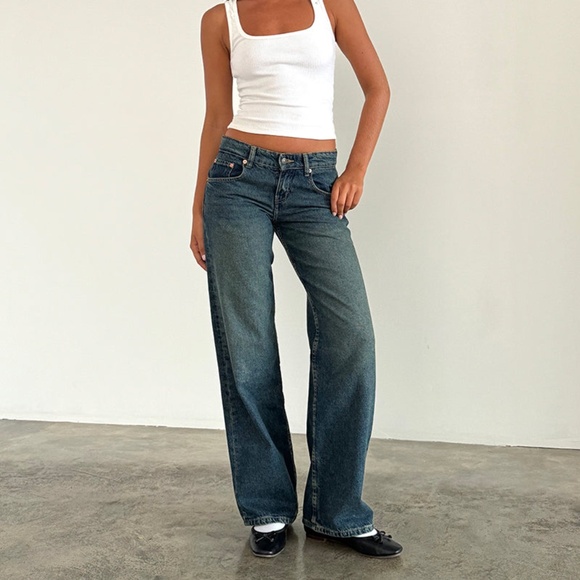 Motel Rocks | Jeans | Motel Rocks Low Rise Parallel Jeans In Bright ...